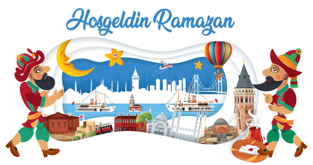 ラマダンへようこそ、hoşgeldin ラマザン - blue mosque illustrations点のイラスト素材／クリップアート素材／マンガ素材／アイコン素材