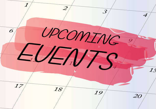 Coming Events Calendar Day Date Upcoming Coming Events Calendar Day Date Upcoming upcoming events stock illustrations