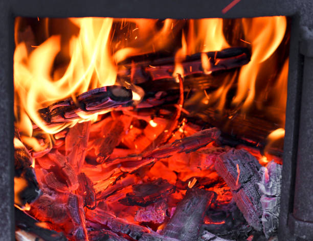 istock Bright flame of fire. Fire and embers. Selective focus. 1146263858