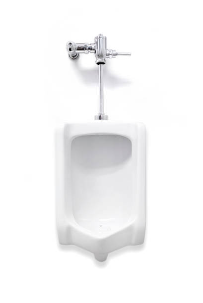 istock A white porcelain uniral with chrome pipe 1146263873