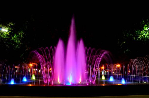 istock Beautiful multi-colored musical fountain in Kharkov, Ukraine 1146266639