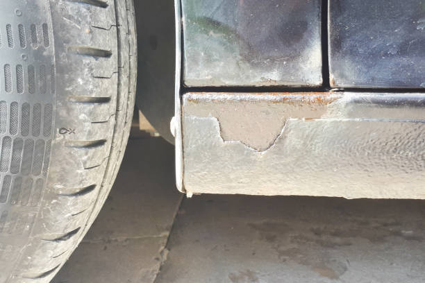 istock rust on the threshold of an old black car 1146268125