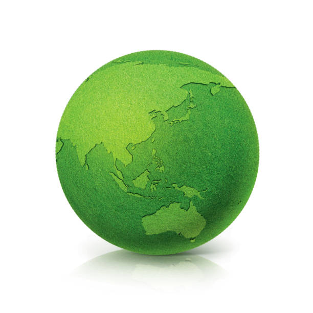 istock ECO Green globe Asia & Australia map on white background 1146268146
