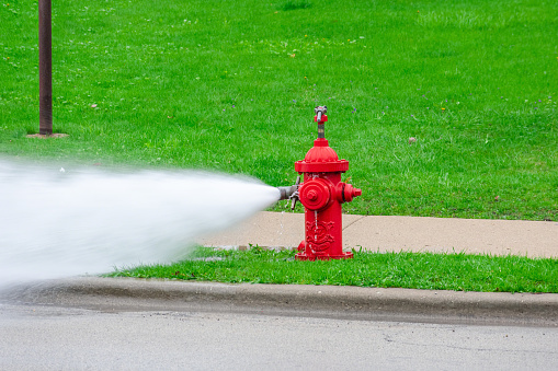 Hydrant flushing - public works maintenance