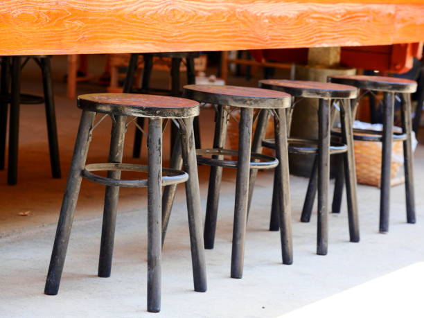 istock Old Wooden Bar Chair 1146268316