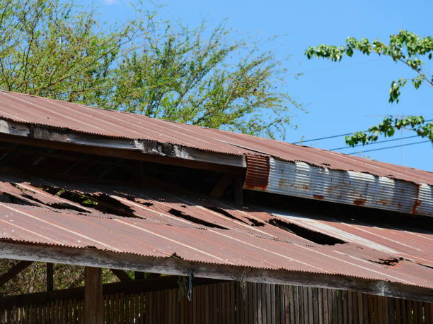 Red roof and blue sky, Terang, Victoria, Australia