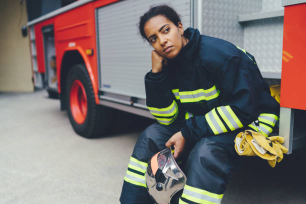 istock Depressed firefighter after rescue operation 1146271766