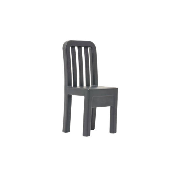 istock Closeup black chair isolated on white background 1146272178