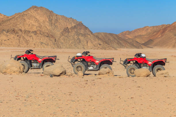 istock ATV quad bikes for safari trips in Arabian desert, Egypt 1146273812