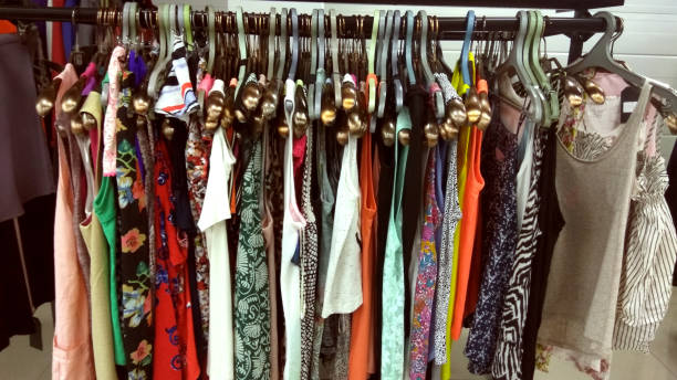istock Hangers with colorful shirts. 1146276165