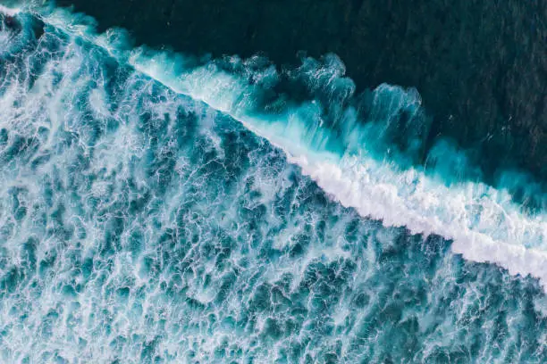 Water surface background. Aerial drone shot