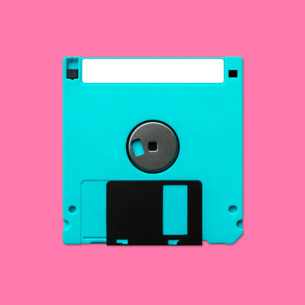 floppy computer disk back 3.5 inch - magnetic storage imagens e fotografias de stock