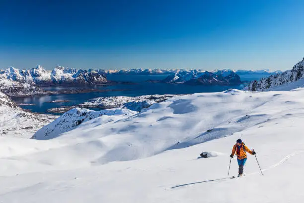 Back country Ski touring in Norway, Lofoten