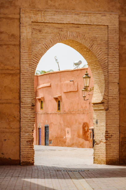 istock Empty street through a gate in Marrakech, Morocco 1146281059
