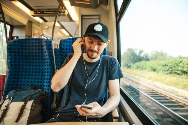 istock A young man listens to a music 1146282502