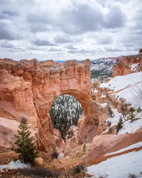 Photo of Natural bridge arch in Bryce Canyon National Park.