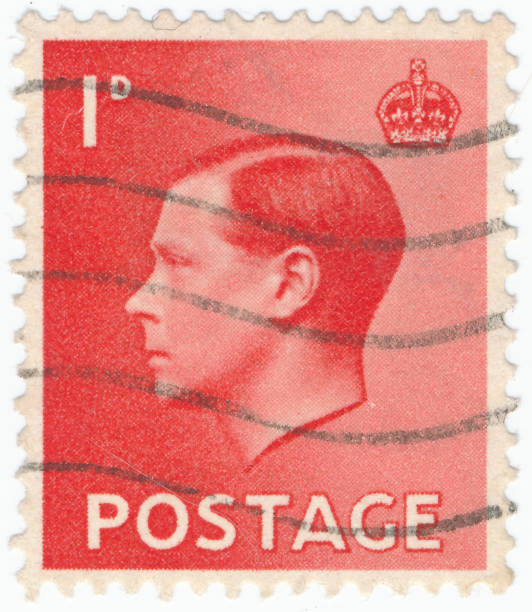 Vintage postage stamp printed in Great Britain 1936, King Edward VIII