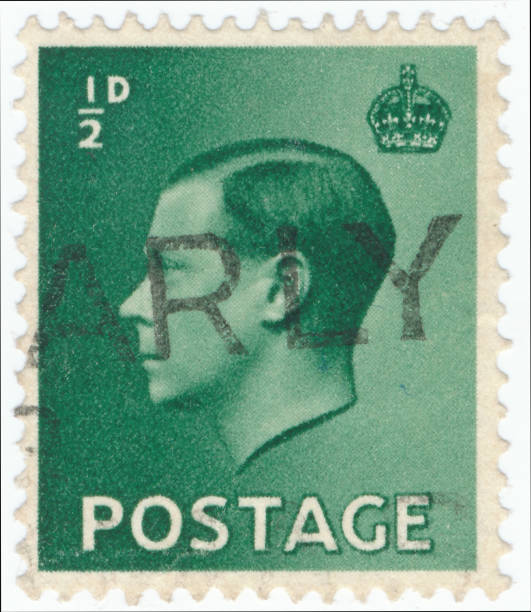 Vintage postage stamp printed in Great Britain 1936, King Edward VIII