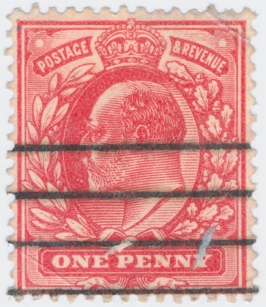 istock Vintage stamp printed in Great Britain 1902 shows , King George V 1146285524