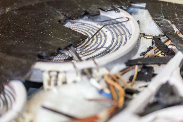 istock Destroyed Glass Ceramic Stove Top 1146285622
