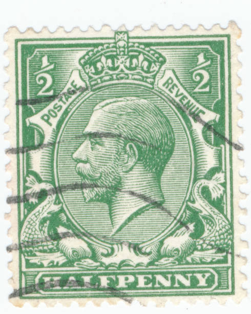 istock Vintage stamp printed in Great Britain 1912 shows , King George V 1146287351