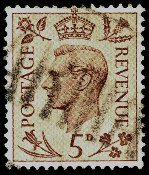 istock Vintage stamp printed in Great Britain 1937 shows , King George VI 1146287406