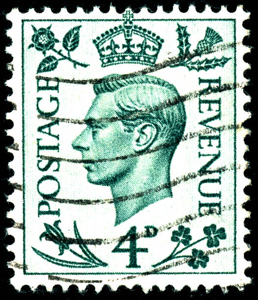 istock Vintage stamp printed in Great Britain 1937 shows , King George VI 1146287418