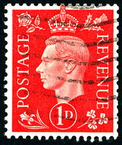 istock Vintage stamp printed in Great Britain 1939 shows , King George VI 1146287471