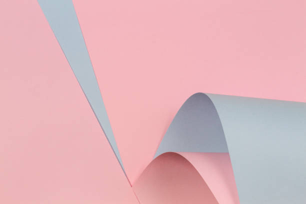 istock Abstract geometric shape pastel pink and blue color paper background 1146289044