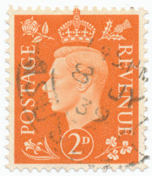 istock Vintage stamp printed in Great Britain 1941 shows , King George VI 1146289745