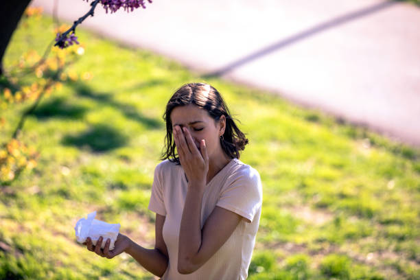 istock Attractive Woman Outdoors is Having Allergy 1146289919