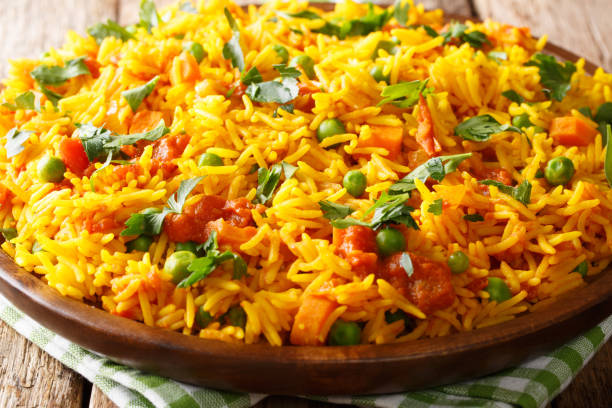 istock Spicy rice Mumbai Tawa Pulao with vegetables close-up. horizontal 1146290274