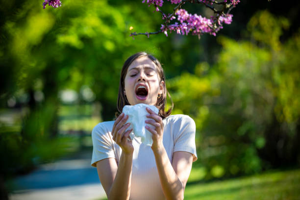 istock Attractive Woman Outdoors is Having Allergy 1146290303