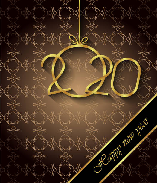 2020あなたの招待状、お祝いのポスター、グリーティングカードのためのハッピーニューイヤーの背景。 - 13414点のイラスト素材／クリップアート素材／マンガ素材／アイコン素材