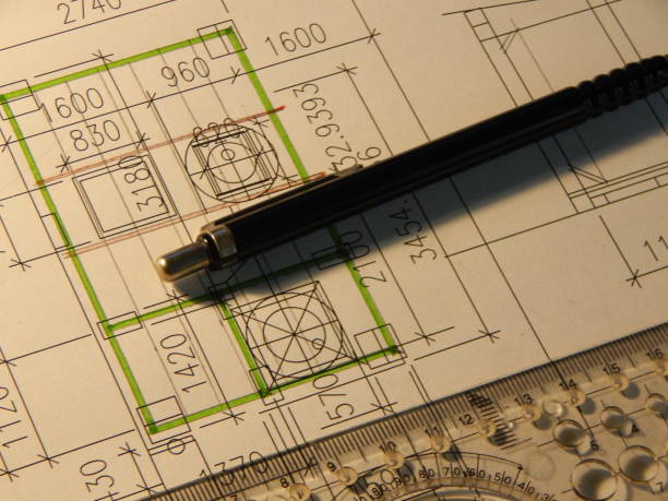istock Architectural design of buildings and structures plan 1146295277