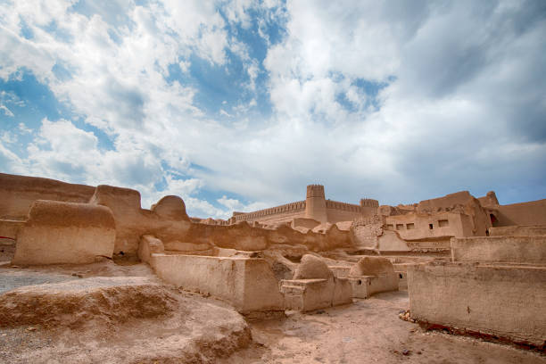 Kizilgaha beacon tower in Kucha county, Aksu prefecture, Xinjiang, China. Smokes from wolves' dung burnt at the top of the 13m high tower transmit military information, such as an advancing enemy army. Beacon towers are vital components of the defense system from Han to Tang dynasties. Kizilgaha is a Uyghur word meaning \