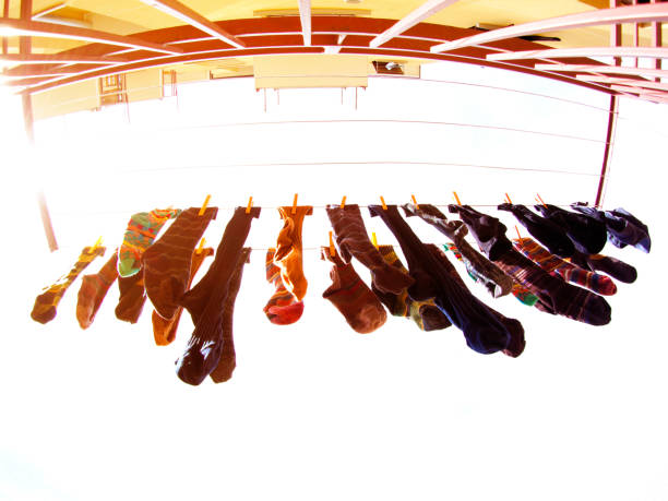 istock Socks drying in the sunshine 1146296806