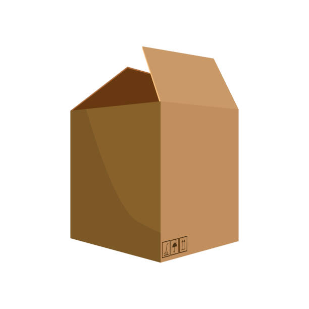 Open Carton Box Cartoon Illustration Stock Illustration - Download Image  Now - Box - Container, Brown, Large - iStock