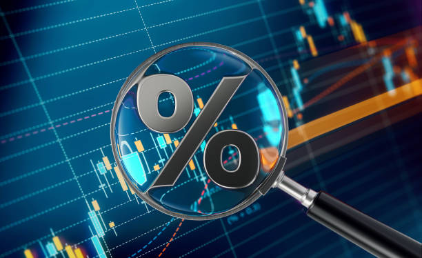 istock Magnifier Focusing On Percentage Sign And Financial Analysis Graph 1146301689