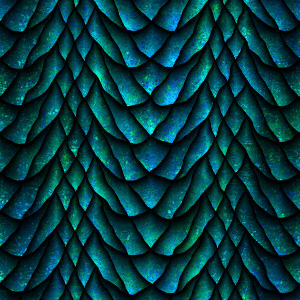 istock Seamless texture of dragon scales 1146301828