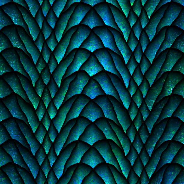 istock Seamless texture of dragon scales 1146301830