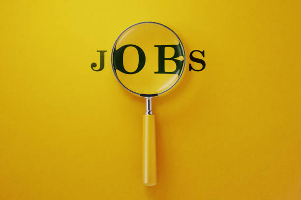 istock Magnifier And Jobs Text On Yellow Background 1146302839