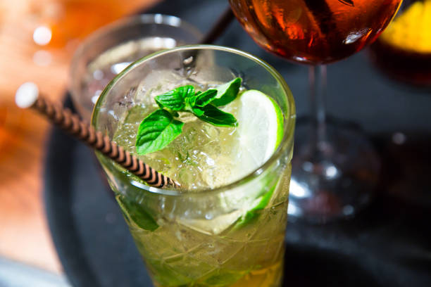 istock Glasses with alcohol cocktail. Cocktail mohito 1146305413