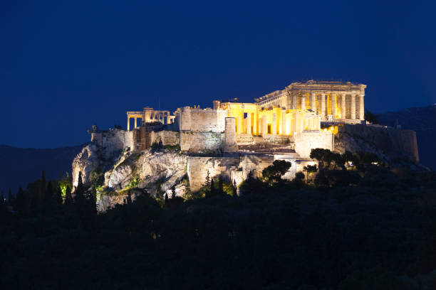 istock Acropolis of Athens by night 1146305567
