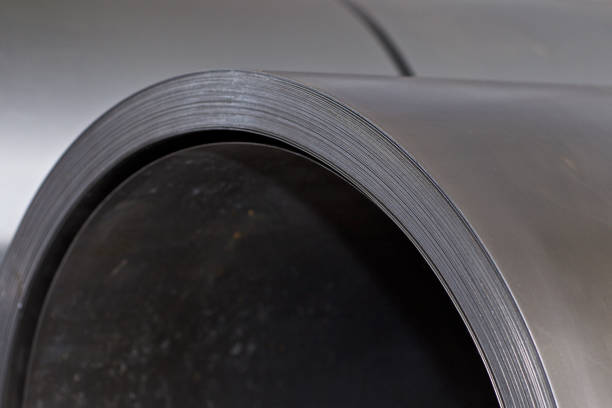 istock Rolls of cold-rolled galvanized steel in stock 1146308820