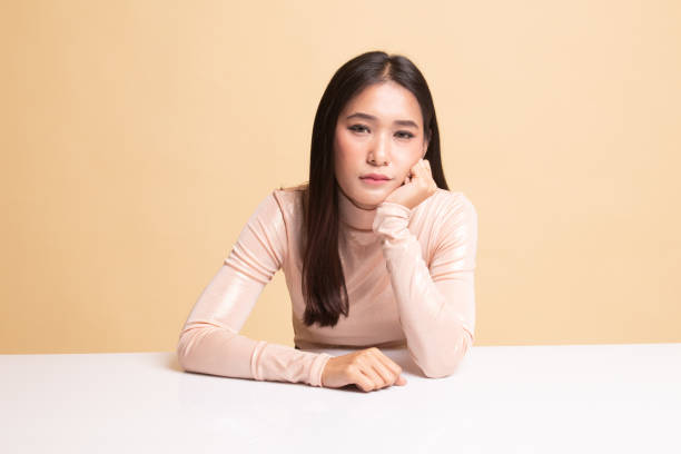 istock Asian girl is getting bore. 1146309495