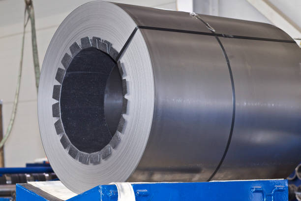 istock Rolls of cold-rolled galvanized steel in stock 1146310874