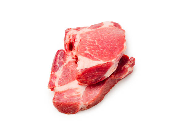 istock Raw pork isolated on white background. 1146311395