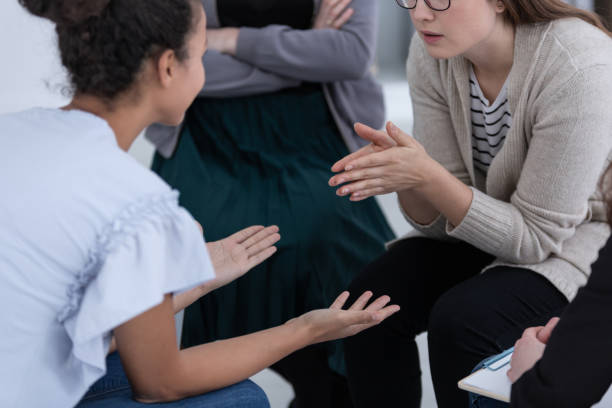 istock Support group during psychological therapy, training for women concept 1146313163