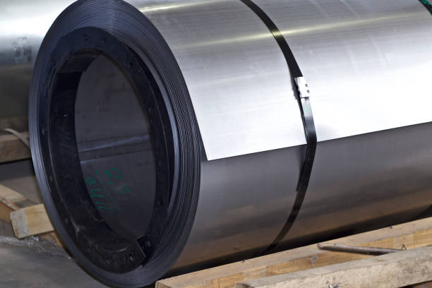 istock Rolls of cold-rolled galvanized steel in stock 1146317550
